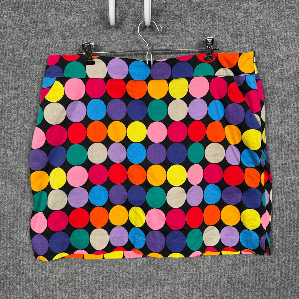 Loud Mouth Ladies Size 12 Skort Golf Skirt Polka Dot Rainbow Multi Colorful